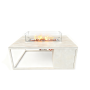 Rectangular fireplace table (with glass) FUEGGO FG 02T / TAUPE