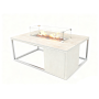Rectangular fireplace table (with glass) FUEGGO FG 02T / TAUPE