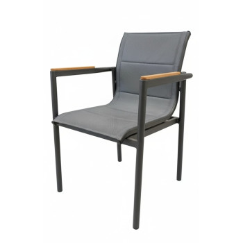 Стілець з підлокітниками (без подушок) SUNART SUN 15G / ANTHRACITE