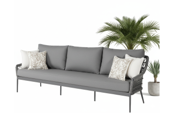 Sofa 3-osobowa (z poduszkami) SUNART SUN 52G / ANTHRACITE