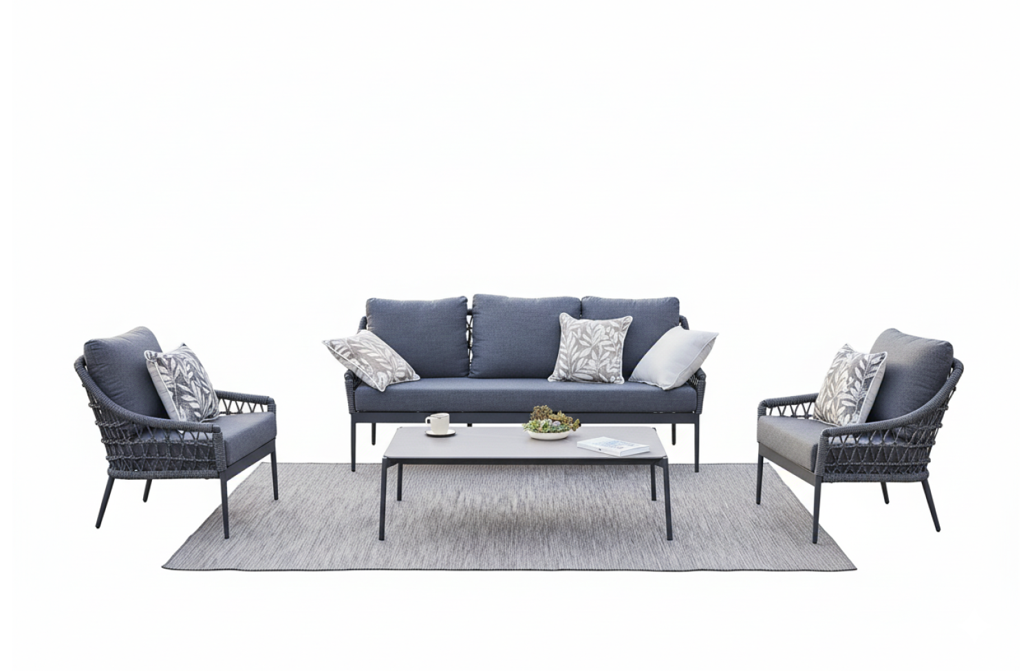 Sofa 3-osobowa (z poduszkami) SUNART SUN 52G / ANTHRACITE