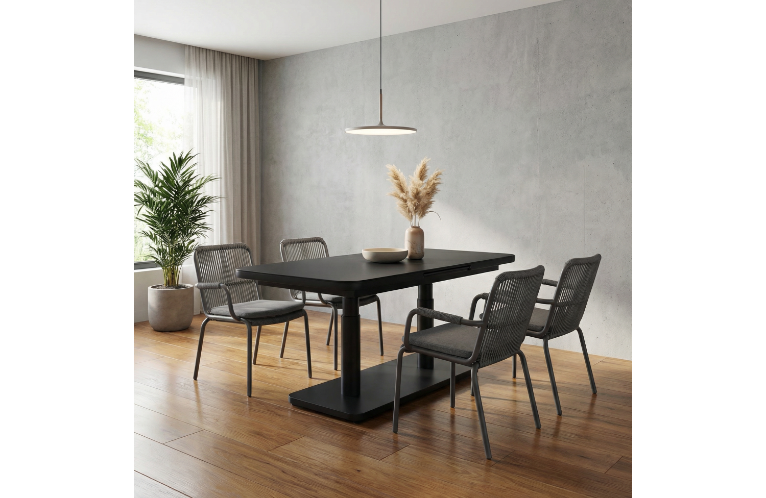 Krzesło z podłokietnikami (z poduszkami) SUNART SUN 49G / ANTHRACITE