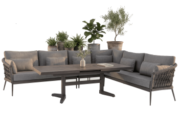 Zestaw narożny dla 5 osób (z poduszkami) SUNART SUN 22G SUN 23G SUN 24G SUN 25G / ANTHRACITE