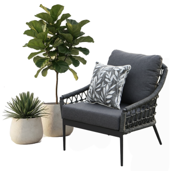 Lounge Armchair (with cushions) SUNART SUN 54G / ANTHRACITE