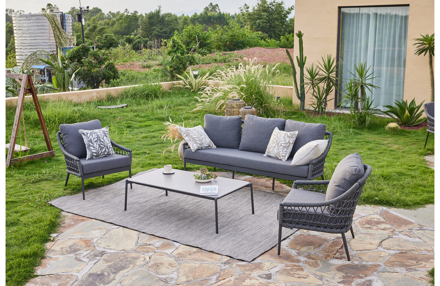 Lounge Armchair (with cushions) SUNART SUN 54G / ANTHRACITE