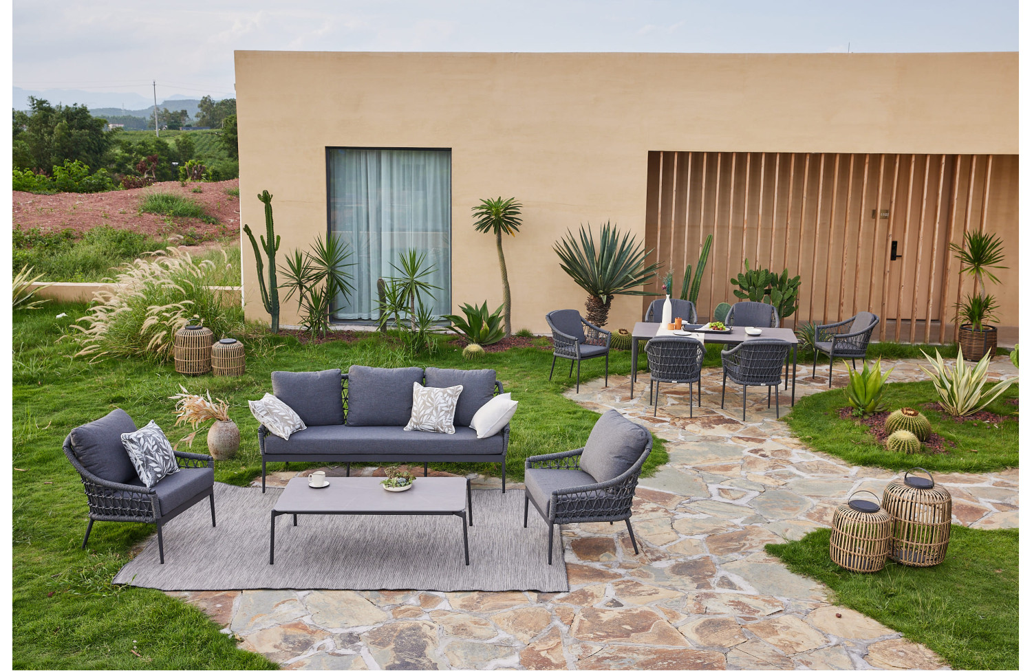 3-Seater Sofa (with cushions) SUNART SUN 52G / ANTHRACITE