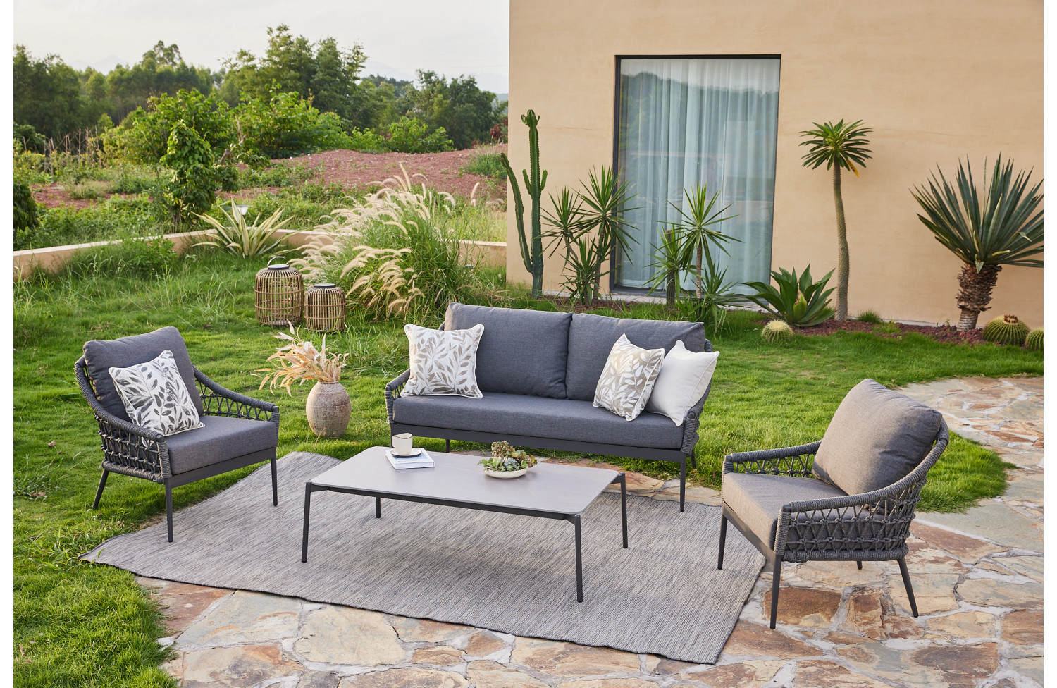 2-Seater Sofa (with cushions) SUNART SUN 53G / ANTHRACITE