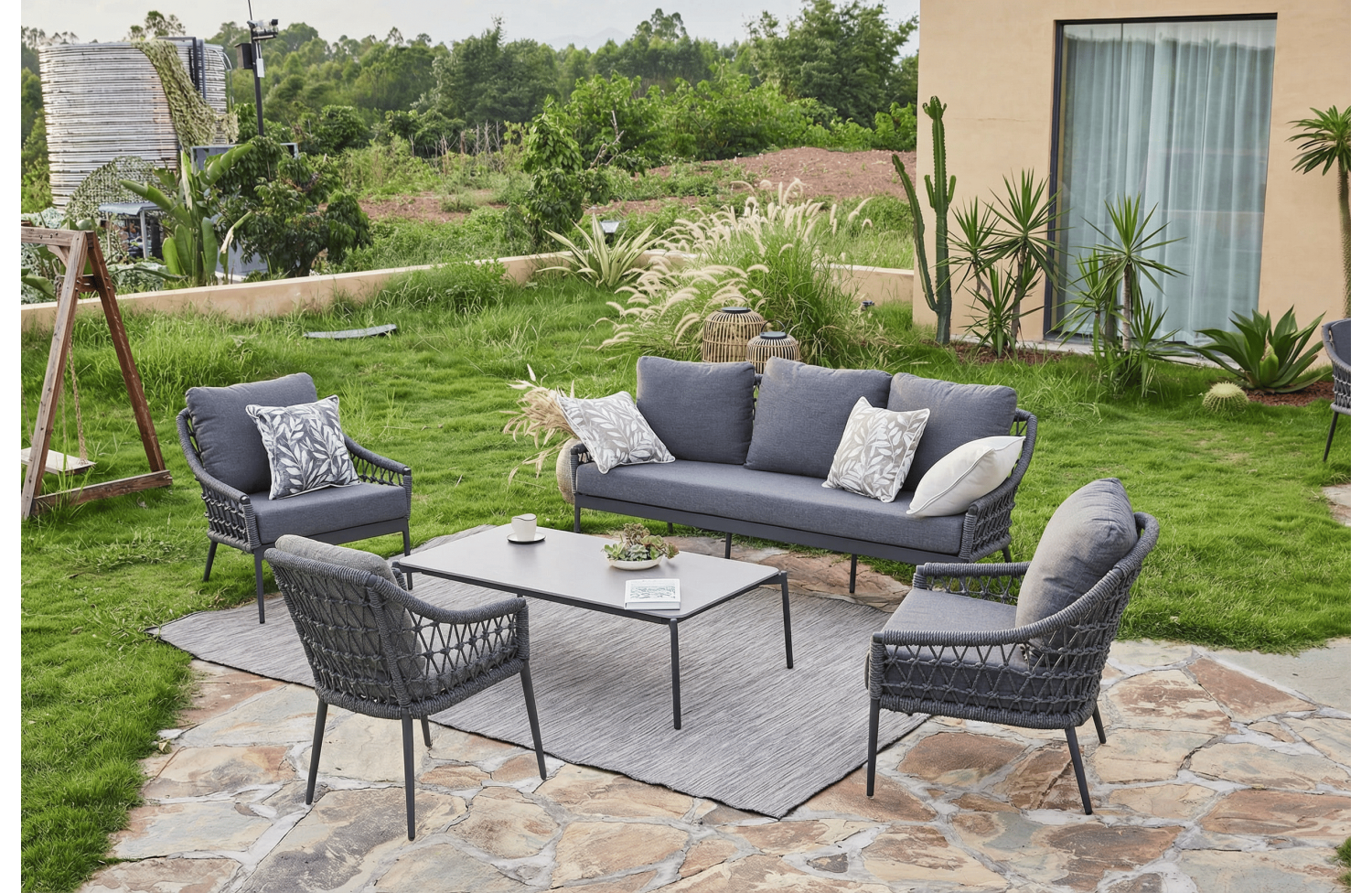 Dining Armchair (with cuhions) SUNART SUN 57G / ANTHRACITE