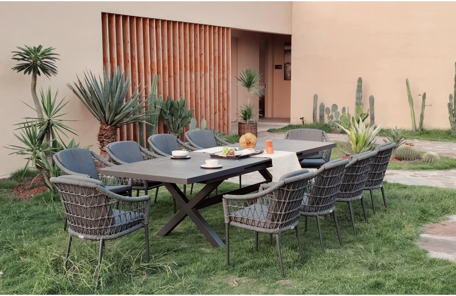 Dining Armchair (with cuhions) SUNART SUN 57G / ANTHRACITE