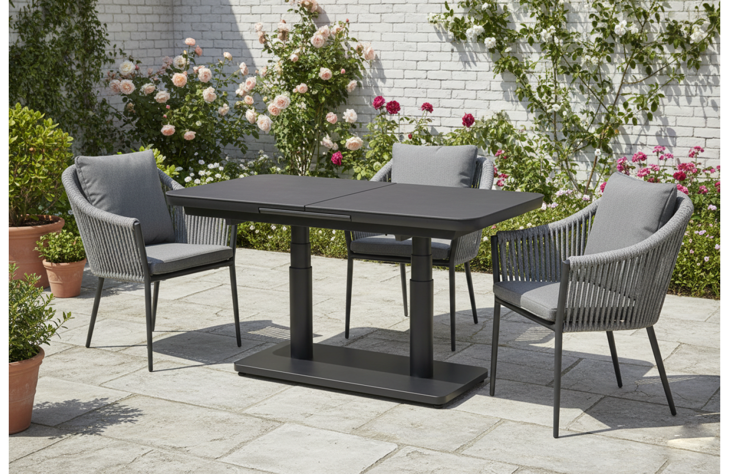 Стілець з підлокітниками (з подушками) SUNART SUN 57S / ANTHRACITE