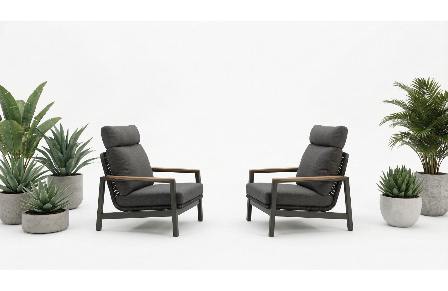 Крісло (з подушками) SUNART REYNE SUN 70G / ANTHRACITE