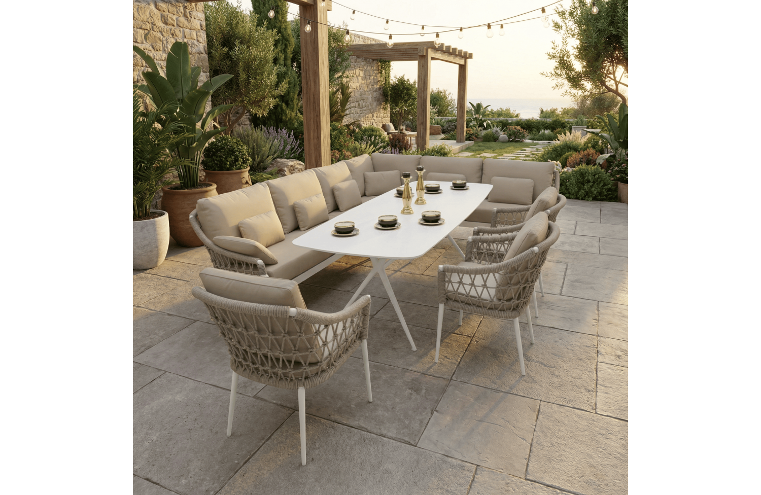 Стілець з підлокітниками (з подушками) SUNART SUN 57T / TAUPE