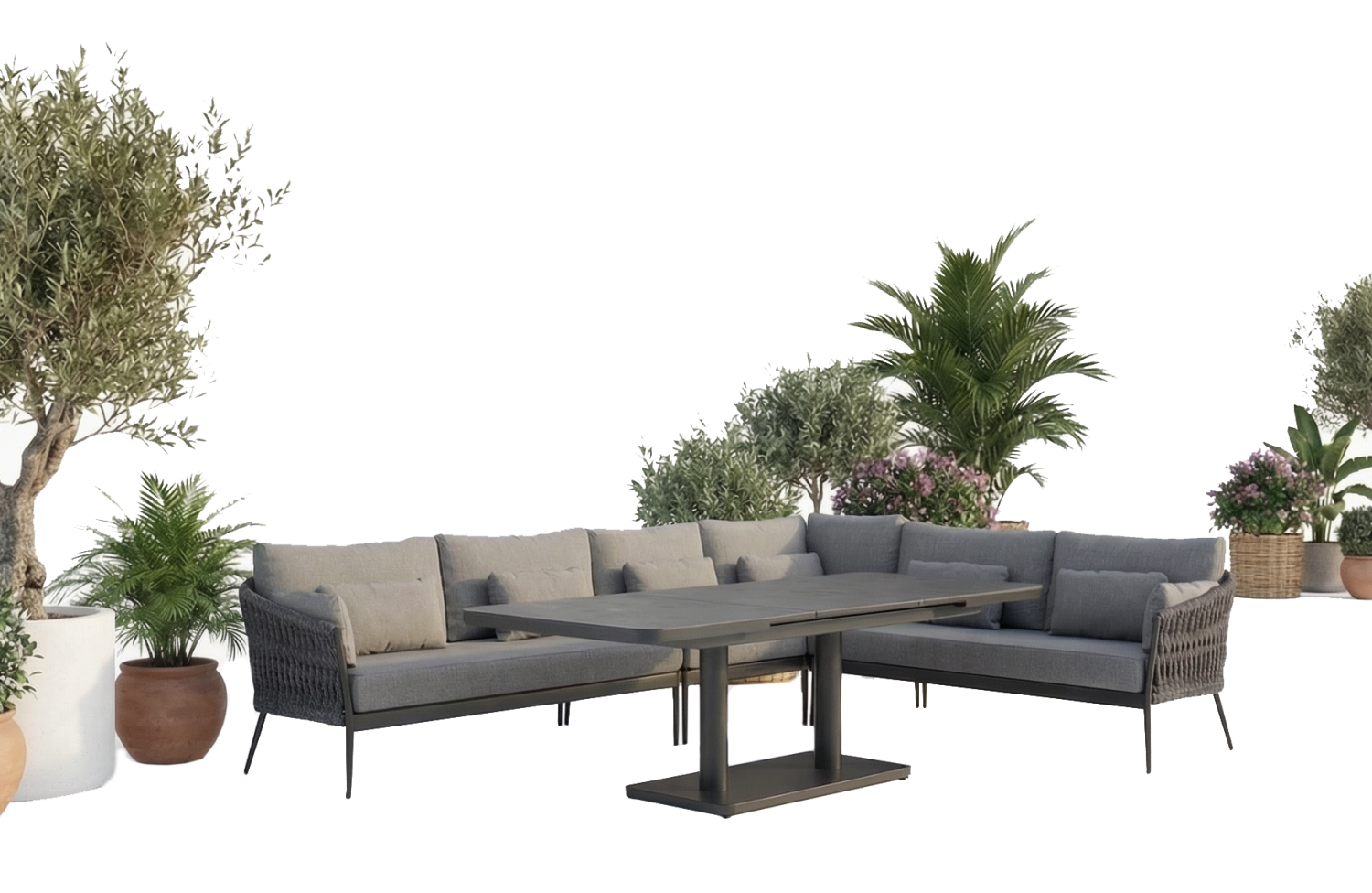 Кутовий комплект (з подушками) SUNART SUN 22BW SUN 23BW SUN 24BW SUN 25BW / ANTHRACITE