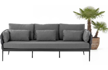 Sofa 3-osobowa (z poduszkami) SUNART SUN 62BW / ANTRACHITE
