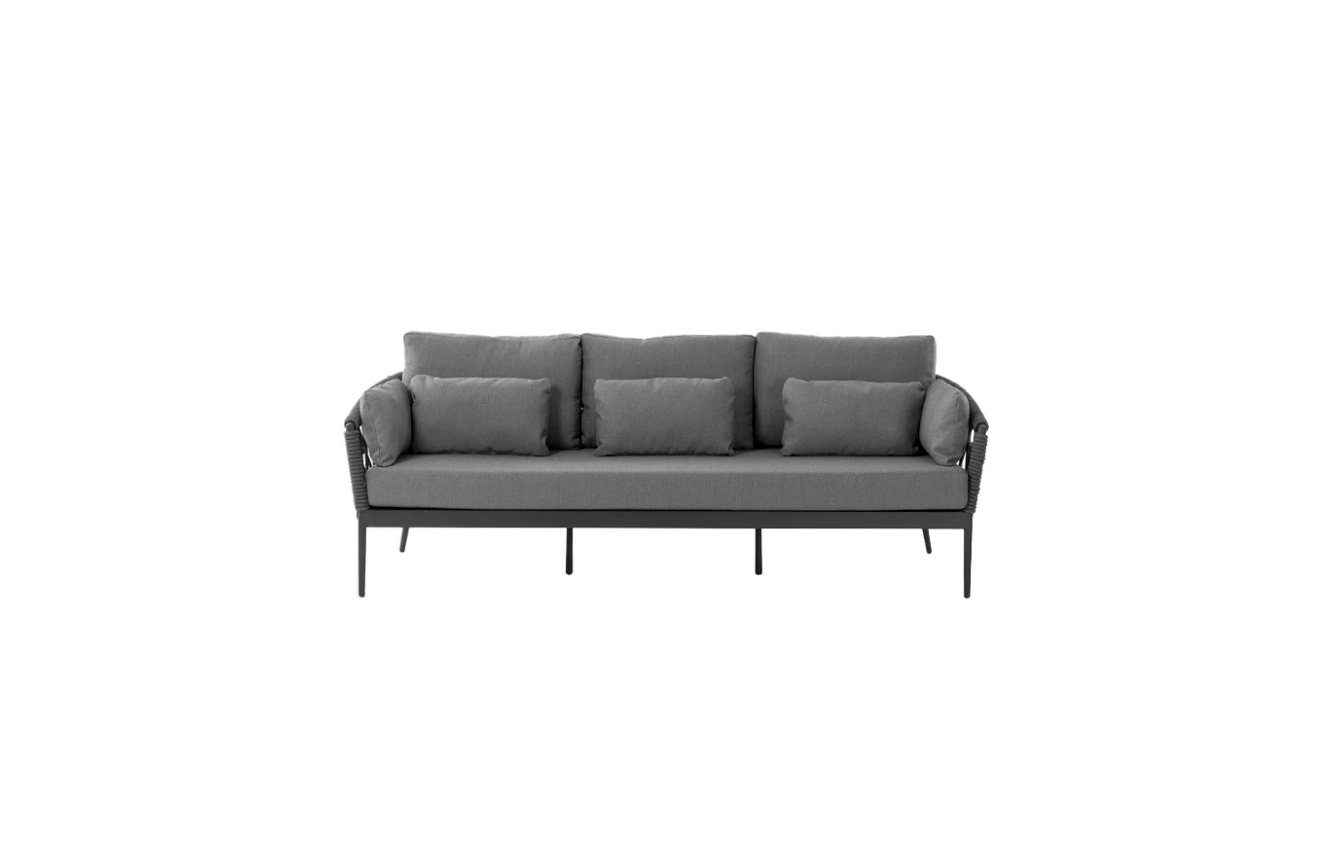 Sofa 3-osobowa (z poduszkami) SUNART SUN 62BW / ANTRACHITE