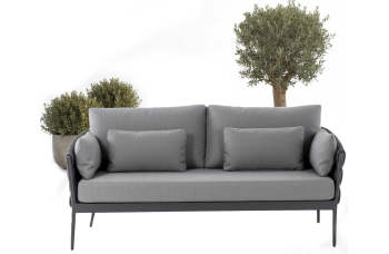 Sofa 2-osobowa (z poduszkami) SUNART SUN 27BW / ANTHRACITE