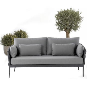 Sofa 2-osobowa (z poduszkami) SUNART SUN 27BW / ANTHRACITE