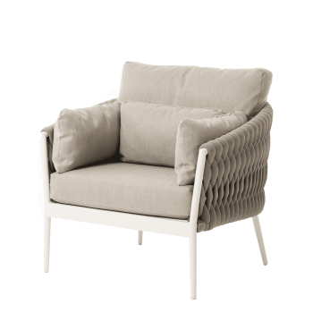 Fotel (z poduszkami) SUNART SUN 26T / TAUPE