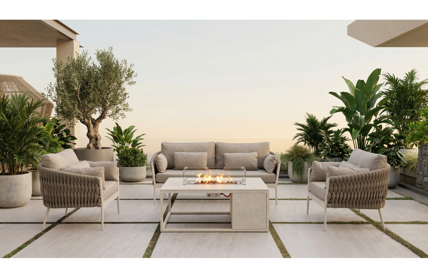 Sofa 3-osobowa (z poduszkami) SUNART TAUPE SUN 62T / TAUPE