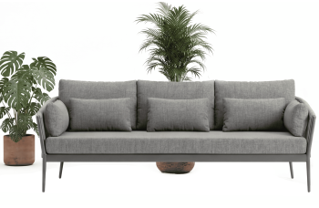Sofa 3-osobowa (z poduszkami) SUNART SUN 52S / ANTHRACITE