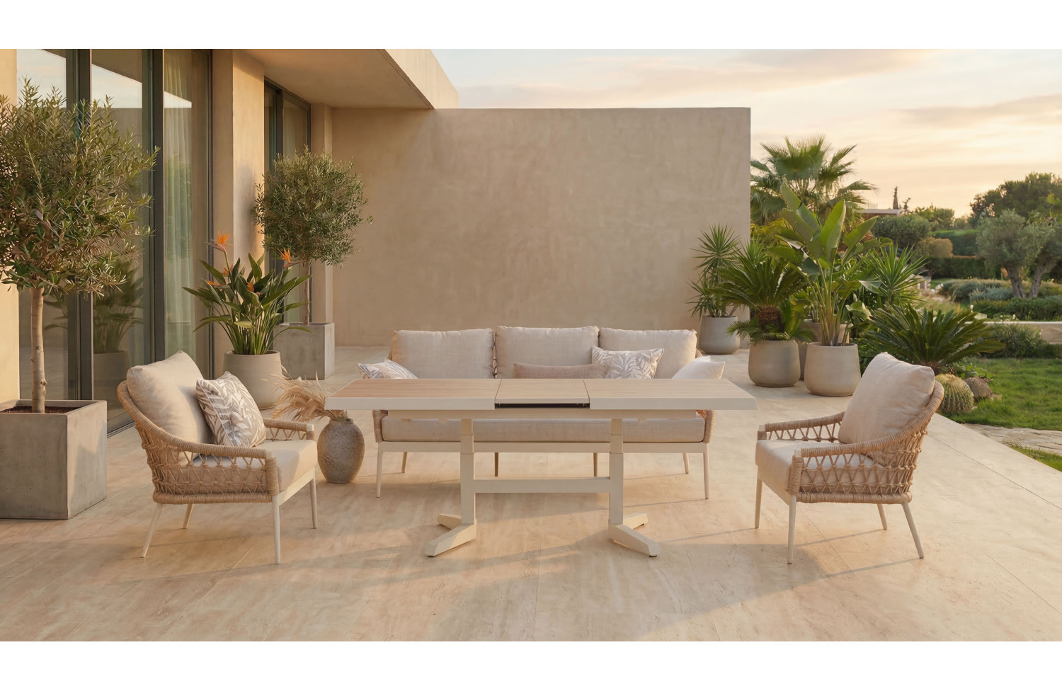 Sofa 3-osobowa (z poduszkami) SUNART SUN 52T / TAUPE