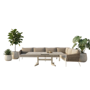 Zestaw narożny dla 5 osób (z poduszkami) SUNART SUN 22T SUN 23T SUN 24T SUN 25T / TAUPE