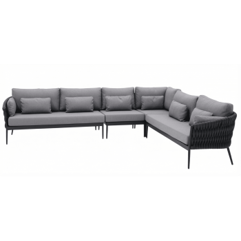 Zestaw narożny dla 5 osób (z poduszkami) SUNART SUN 22BW SUN 23BW SUN 24BW SUN 25BW / ANTHRACITE