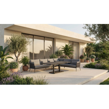 Zestaw narożny dla 5 osób (z poduszkami) SUNART SUN 22BW SUN 23BW SUN 24BW SUN 25BW / ANTHRACITE