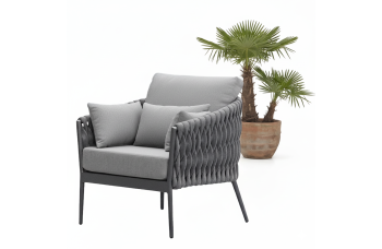 Lounge Armchair (with cushions) SUNART SUN 26BW / ANTHRACITE