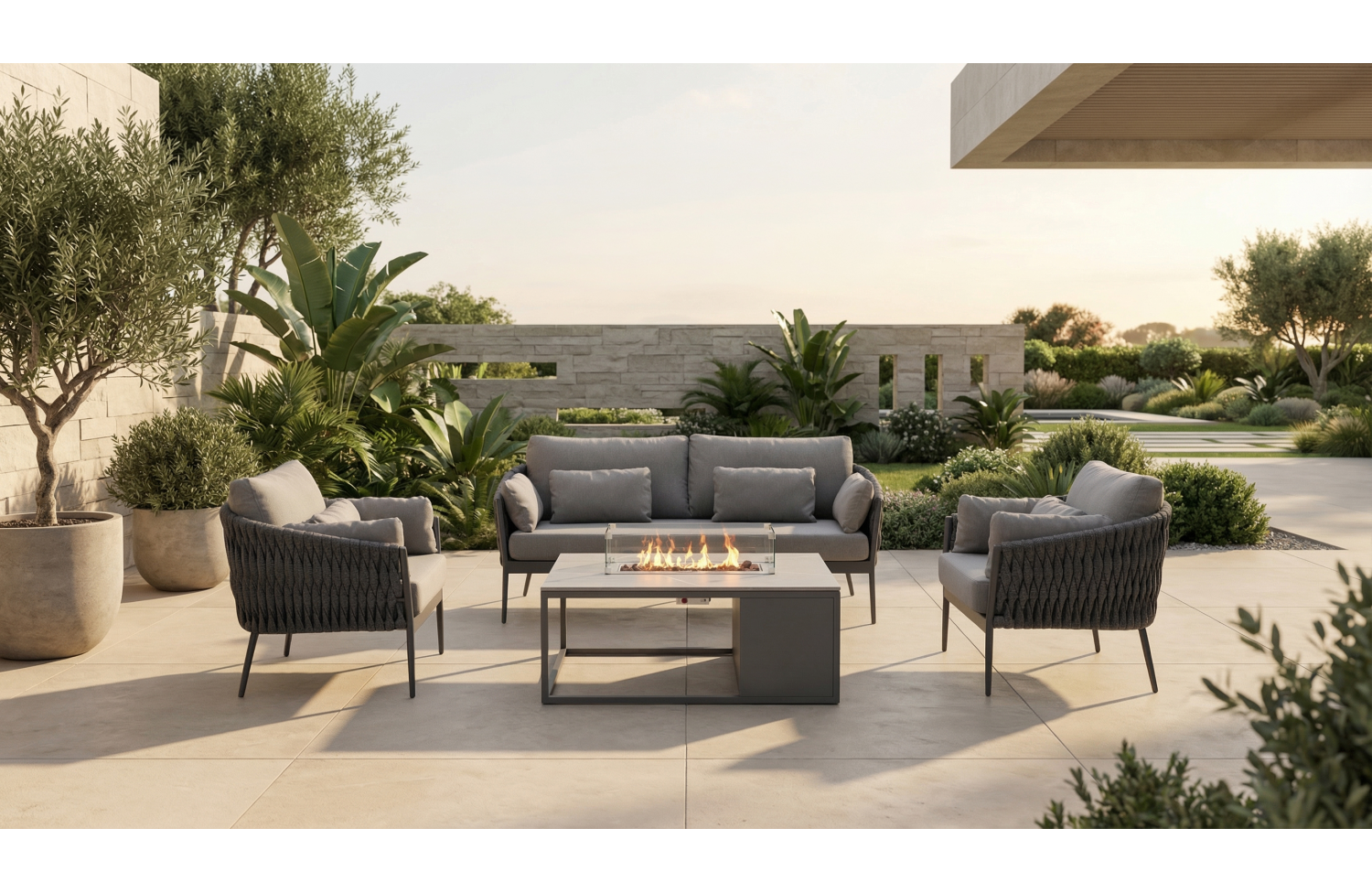 3-Seater Sofa (with cushions) SUNART SUN 62BW / ANTRACHITE