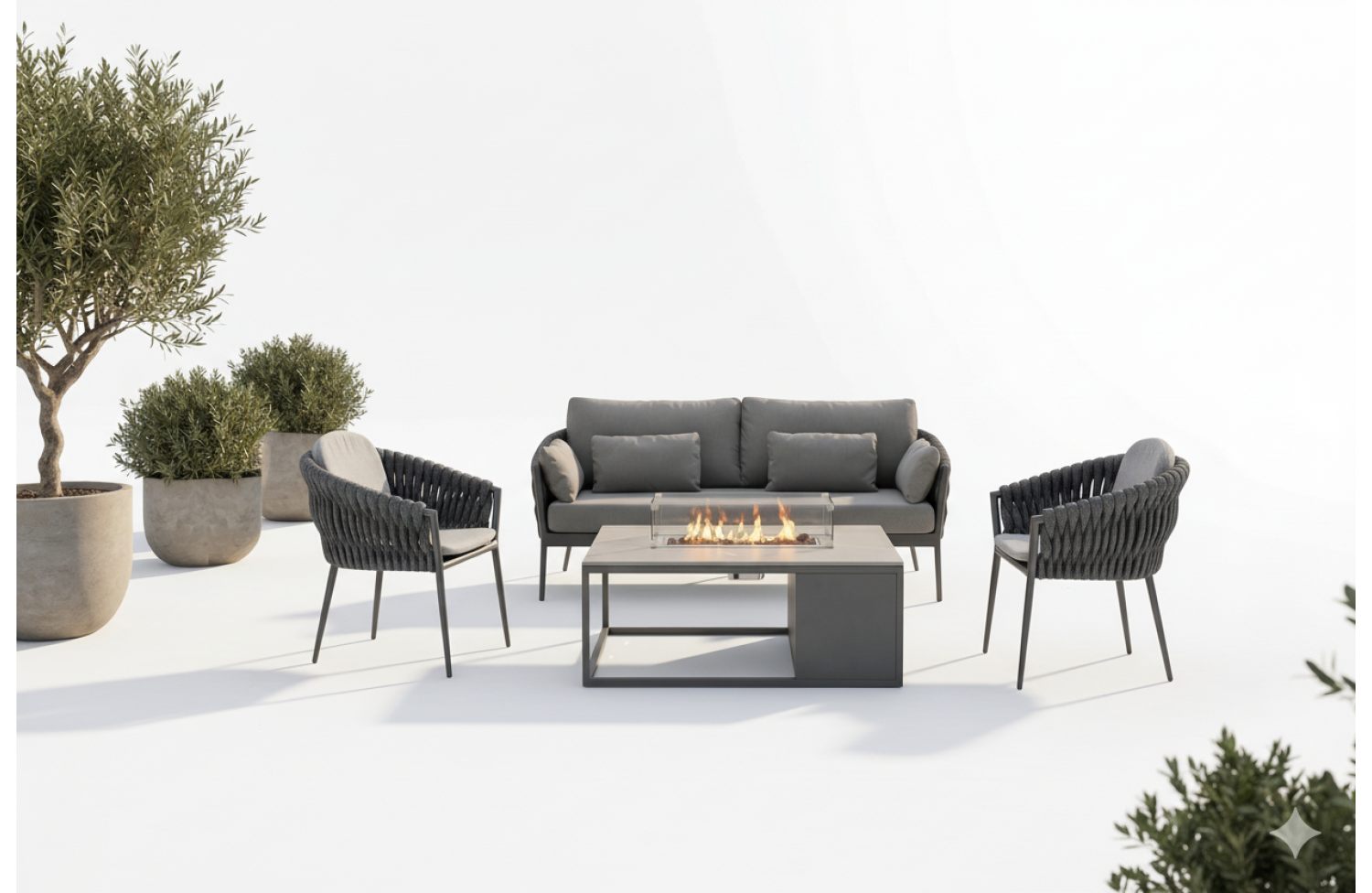 Dining Armchair (with cushions) SUNART SUN 28BW / ANTRACHITE