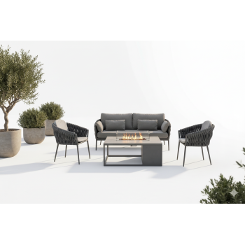 Dining Armchair (with cushions) SUNART SUN 28BW / ANTRACHITE