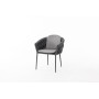 Dining Armchair (with cushions) SUNART SUN 28BW / ANTRACHITE
