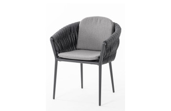 Dining Armchair (with cushions) SUNART SUN 28BW / ANTRACHITE