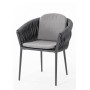 Dining Armchair (with cushions) SUNART SUN 28BW / ANTRACHITE