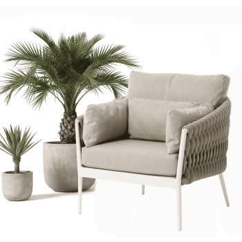 Lounge Armchair (with cushions) SUNART SUN 26T / TAUPE