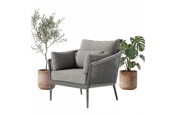 Lounge Armchair (with cushions) SUNART SUN 54S / ANTHRACITE