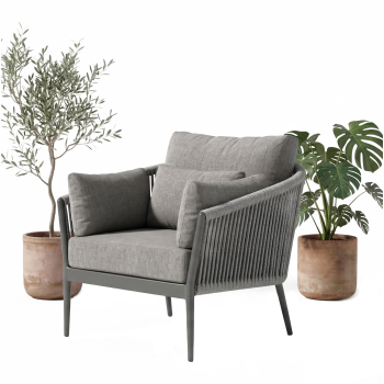 Lounge Armchair (with cushions) SUNART SUN 54S / ANTHRACITE
