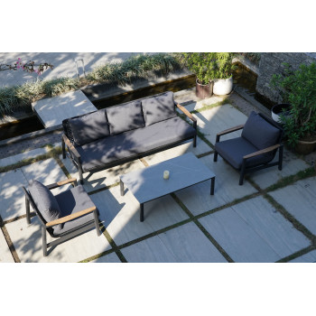 Lounge Armchair (with cushions) SUNART REYNE SUN 70G / ANTHRACITE