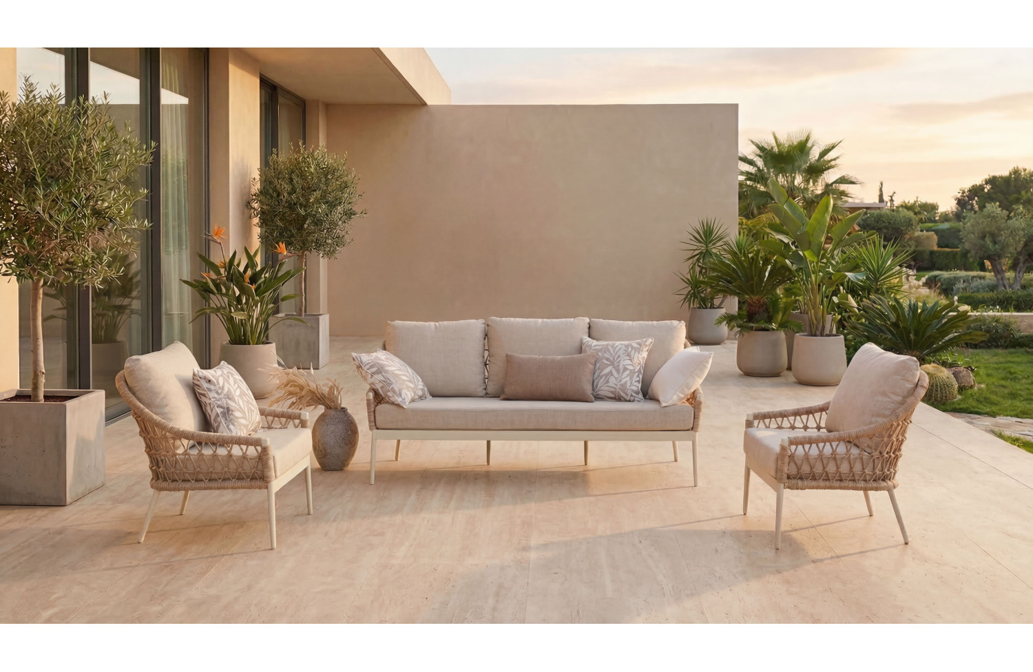 Lounge Armchair (with cushions) SUNART SUN 54T / TAUPE