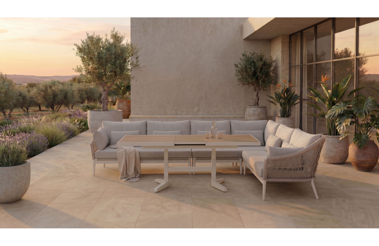 Coner set (with cushison) SUNART SUN 63T SUN 64T SUN 65T SUN 66T / TAUPE