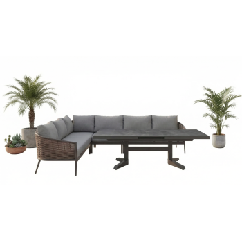 Coner set (with cushison) SUNART SUN 22N SUN 23N SUN 24N SUN 25N / ANTHRACITE + NATURAL