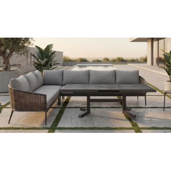 Coner set (with cushison) SUNART SUN 22N SUN 23N SUN 24N SUN 25N / ANTHRACITE + NATURAL