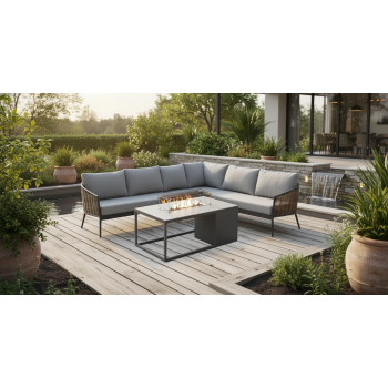 Coner set (with cushison) SUNART SUN 22N SUN 23N SUN 24N SUN 25N / ANTHRACITE + NATURAL