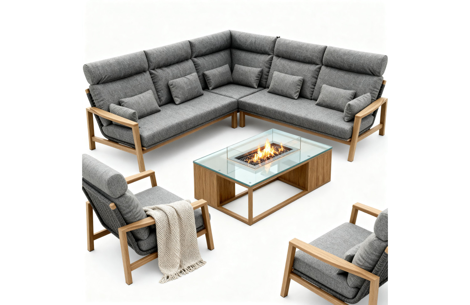 Coner set (with cushison) SUNART REYNE SUN 72N SUN 73N SUN 74N SUN 75N / NATURAL