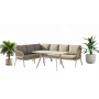 Dining corner set RIGHT (with cushions) SKANDI SK 38T (R) / SK 40T / TAUPE