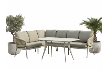 Обідній кутовий комплект ЛІВИЙ (з подушками) SKANDI SK 39T (L) / SK 40T / TAUPE
