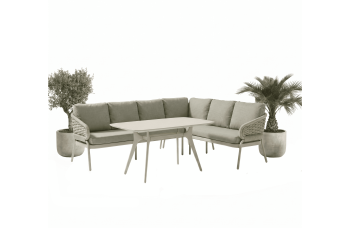 Обідній кутовий комплект ПРАВИЙ (з подушками) SKANDI SK 39T (R) / SK 40T / TAUPE