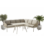 Dining corner set LEFT (with cushions) SKANDI SK 39T (L) / SK 40T / TAUPE