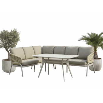 Dining corner set LEFT (with cushions) SKANDI SK 39T (L) / SK 40T / TAUPE